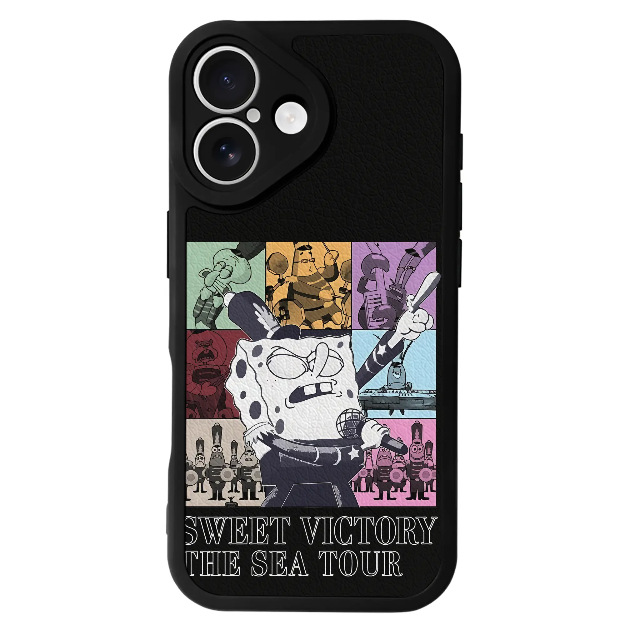 スポンジボブ グッズ スポンジボブ - IPhone 16シリーズ対応 ・ シリコンスマホケース ・ レザー調 ・ 高精度フィット ・ 耐衝撃 ・ ワイヤレス充電対応 ・ 精密カット